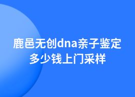 鹿邑無創(chuàng)dna親子鑒定一般需要多少錢