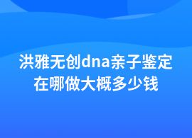 洪雅無創(chuàng)dna親子鑒定啥價格