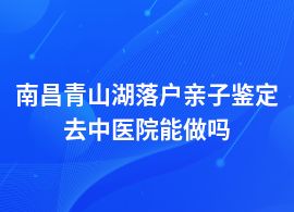 南昌青山湖落戶親子鑒定什么醫(yī)院能做