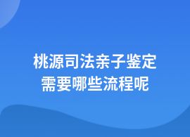 桃源司法親子鑒定辦理流程