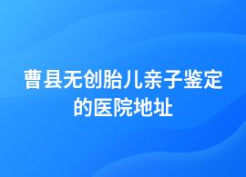 曹縣無創(chuàng)胎兒親子鑒定的醫(yī)院有哪些