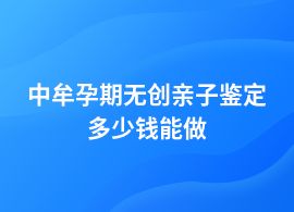 中牟孕期無(wú)創(chuàng)親子鑒定檢測(cè)一次多少錢(qián)